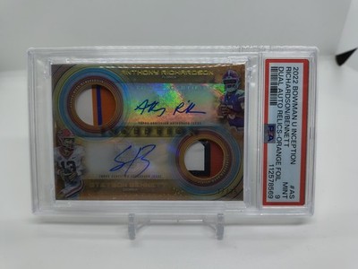 RICHARDSON BENNETT 2022-23 BOWMAN U INCEPTION ORANGE DUAL RELIC DUAL AUTO #17/25