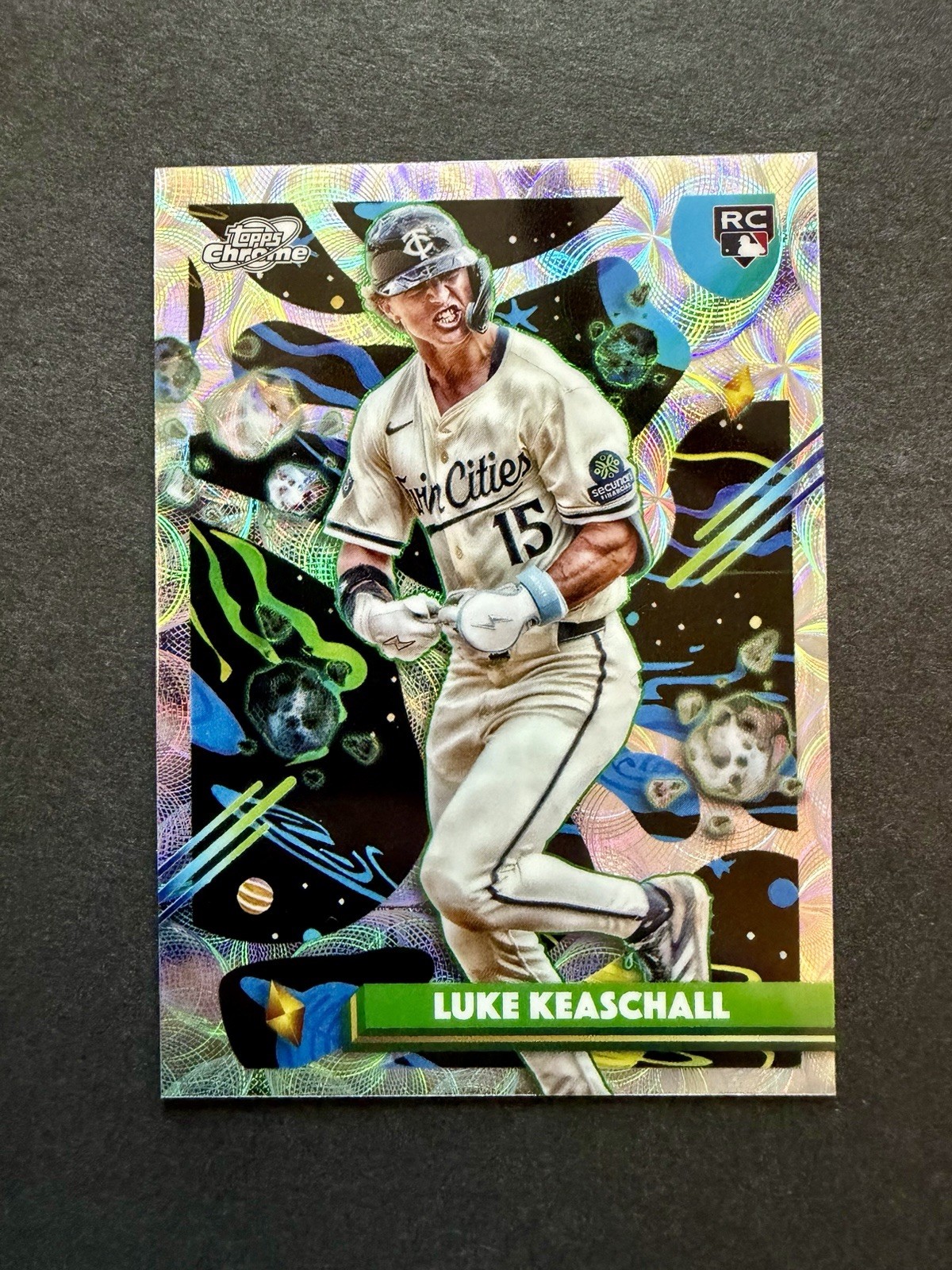 2025 Topps Cosmic Chrome Luke Keaschall #153 Nucleus Refractor Rookie RC Twins