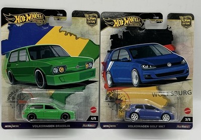 VOKSWAGEN BRASILIA & GOLF MK7 PREMIUMS CAR CULTURE 1:64 SCALE BY