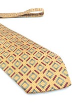      Jos A Bank Silk Tie Mens Multicolor Geometric Italy 58x3.25
