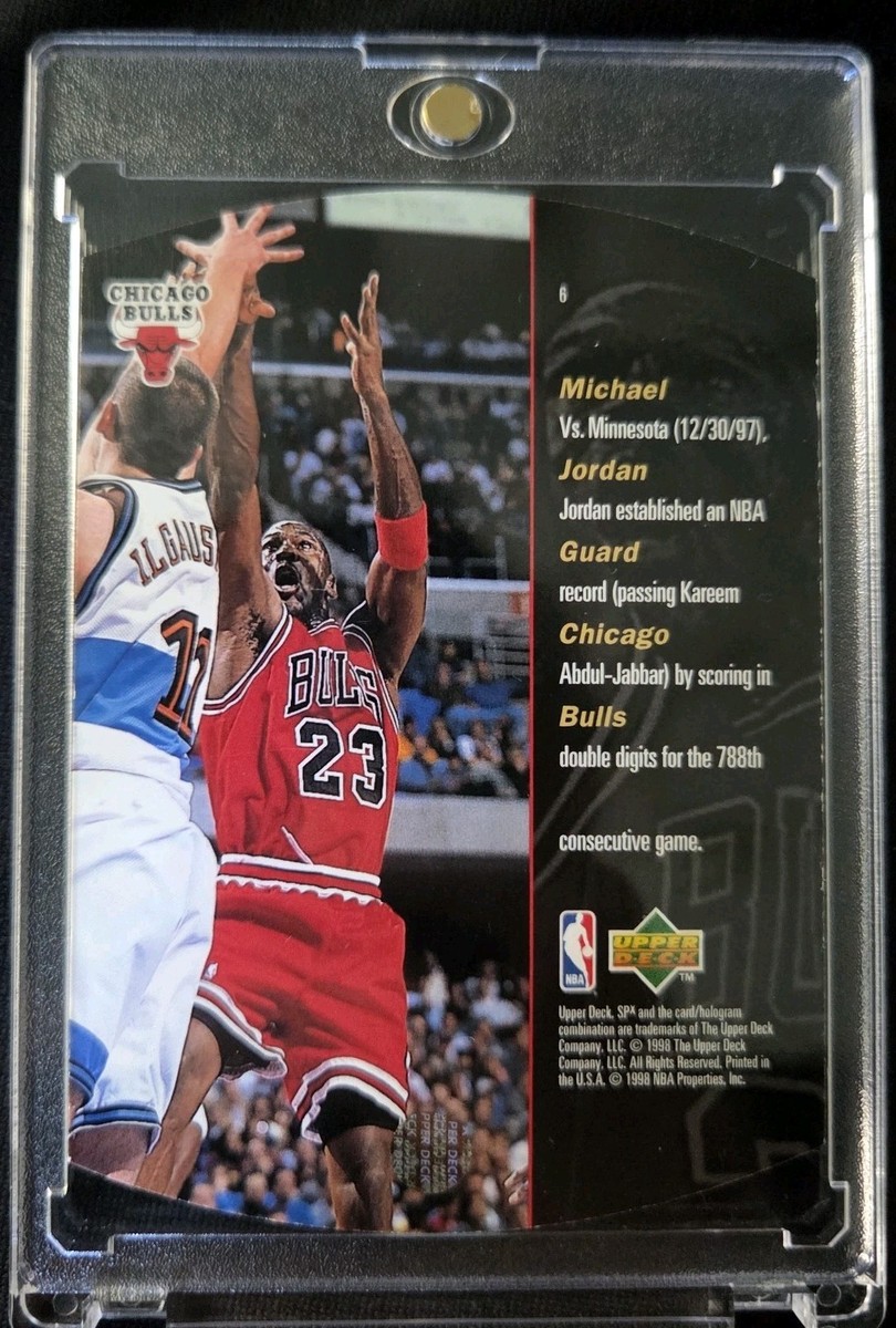 🔥🔥1997-98 Upper Deck MICHAEL JORDAN SPX DIE CUT HOLO FOIL SILVER