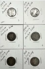 (6) Barber 90% Silver Dimes Lot: 1897-1916 - Assorted Dates & Mints As Seen