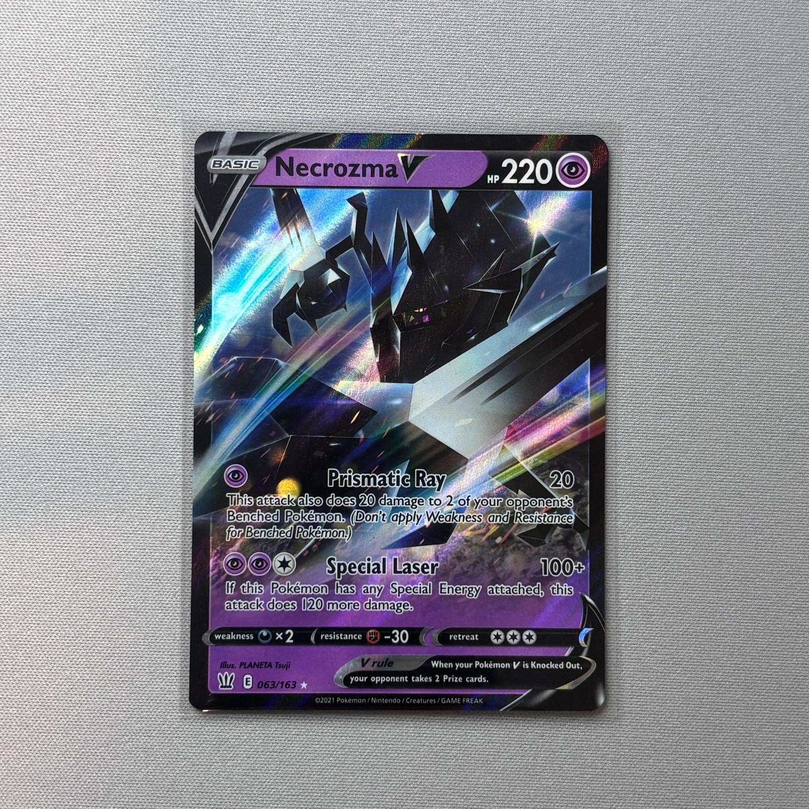 Necrozma V 063/163 Holo V Rare Battle Styles Pokemon Holo Near Mint