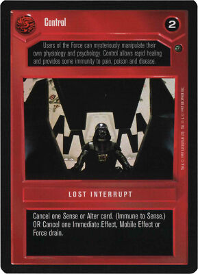 WB Star Wars CCG Dagobah Revised Control [Darkside] [White Border]