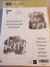 Stampin' Up Stamp Set Rubber - Wood But Unmounted - Retired