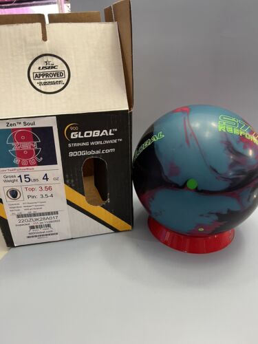 15 lb Nueva en caja 900 Global ZEN SOUL bola de boliche sin perforar *NUEVA* - Imagen 1 de 3