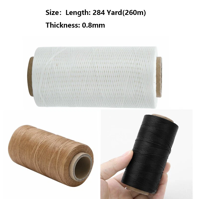 Extra Strong Heavy Duty 150D Flat Waxed Sewing Thread Cord Leather Denim 260m - Image 3 of 4