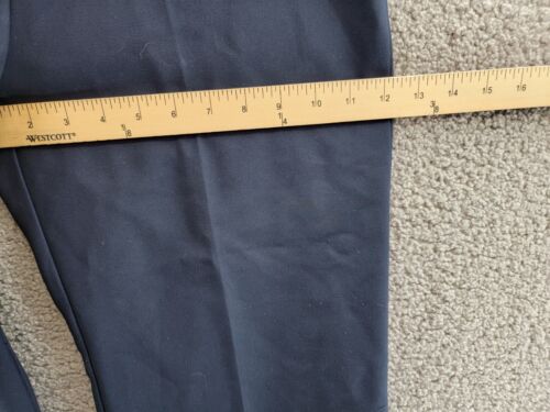 Karen Kane Cropped Wide Leg Pants Women's 12 Navy Solid Elastic Waist Side Zip - Picture 6 of 17