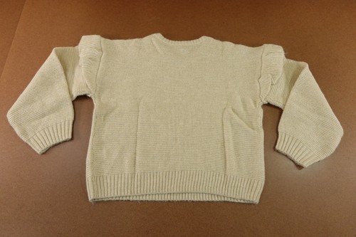 Old Navy Girls Size XXL (18) Beige Ruffled Crew-Neck Pullover Sweater NWT - Picture 4 of 10