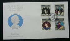 * KOSTENLOSER VERSAND Samoa The Life And Times Of H.M Queen 1985 Royal (Brief...