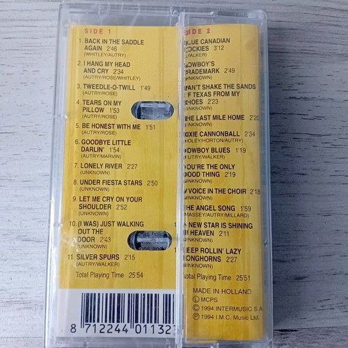 GENE AUTRY BACK SADDLE AGAIN CASSETTE TAPE ALBUM - NEW SEALED - RARE MUSIC - Picture 2 of 3