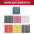 25 x Unscented Tapered Dinner Candles Paraffin Wax Long Burning Candle 190 mm