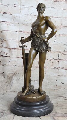 Vintage French bronze sculpture of a Man Artist Maurice Constant Le Travail SALE