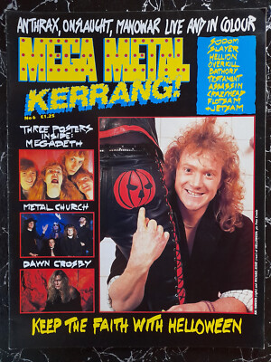 MEGA METAL KERRANG! No 6 * 1987 * HELLOWEEN Special mit Poster *MEGADETH *SLAYER