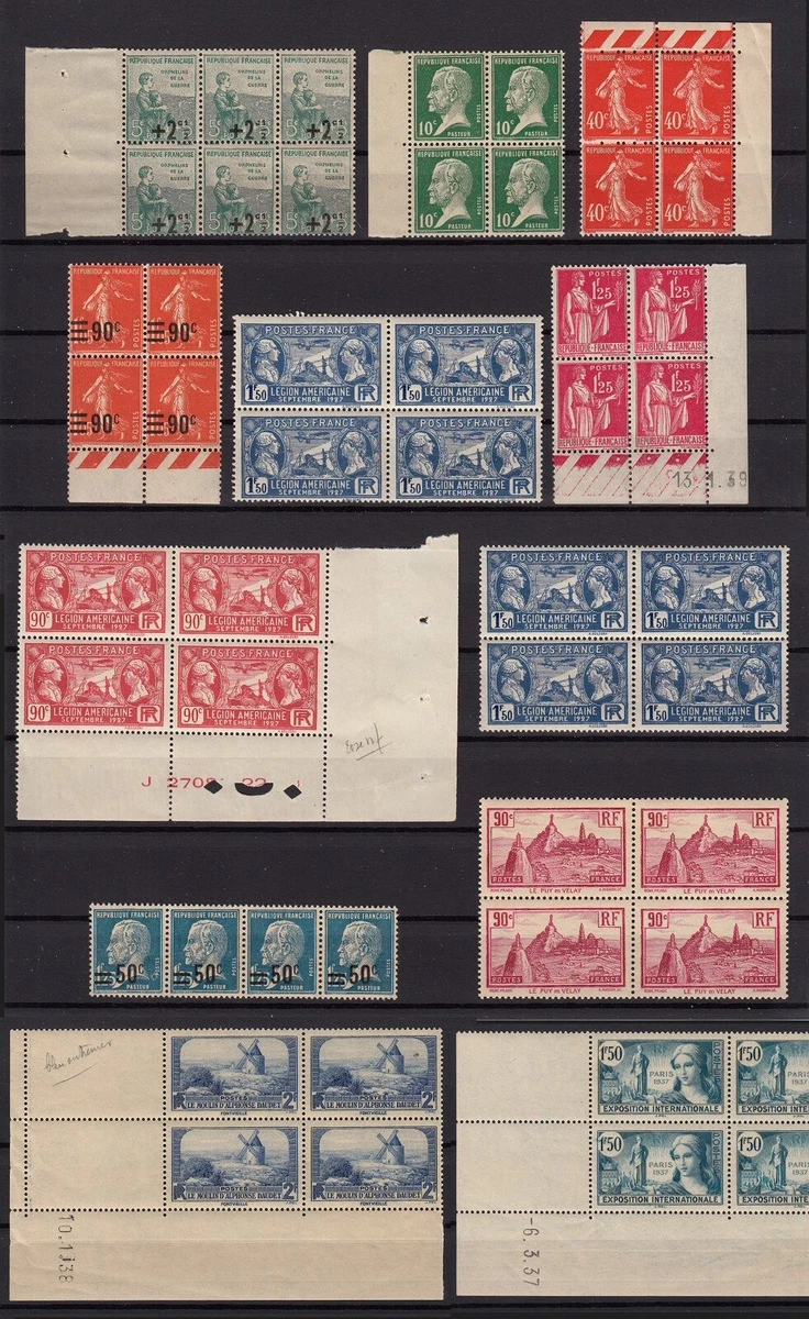 Lot De 4 Blocs Feuillets France – Fraîcheur Postale – Événements Commémoratifs