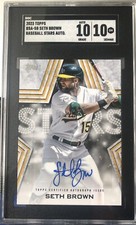Seth Brown 2023 Topps Series 1 Baseball Stars Auto SGC 10/10 Oakland Athletics
