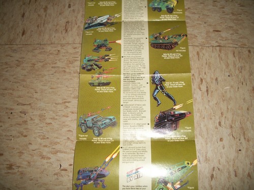 1984 GI Joe Figure Vehicle CATALOG LOGO Insert STRIKE Slugger Stinger Wolverine - Imagen 4 de 8