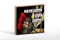 Holzschild Spruch 18X12 Cm Nur Die Harten Gehen Darten Deko Schild
