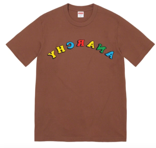 Supreme Jamie Reid Anarchy Tee Size XL Brown (SS21)