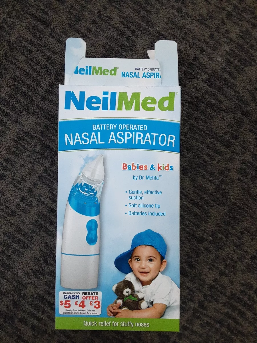 NeilMed Aspirator - Battery Operated Nasal Aspirator for Babies & Kids - E5E