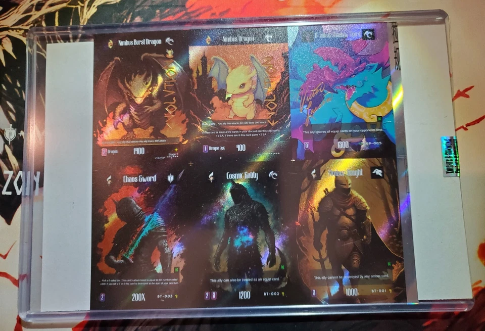 Knights And Summons Tcg Kickstarter Origins Holo Uncut Sheet - Image 2 of 4