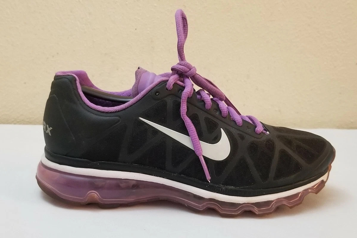 persecucion Torpe condensador Nike Air Max 360 2011 Women Size 7.5 Running Shoes Black Purple White  429890-005 | eBay