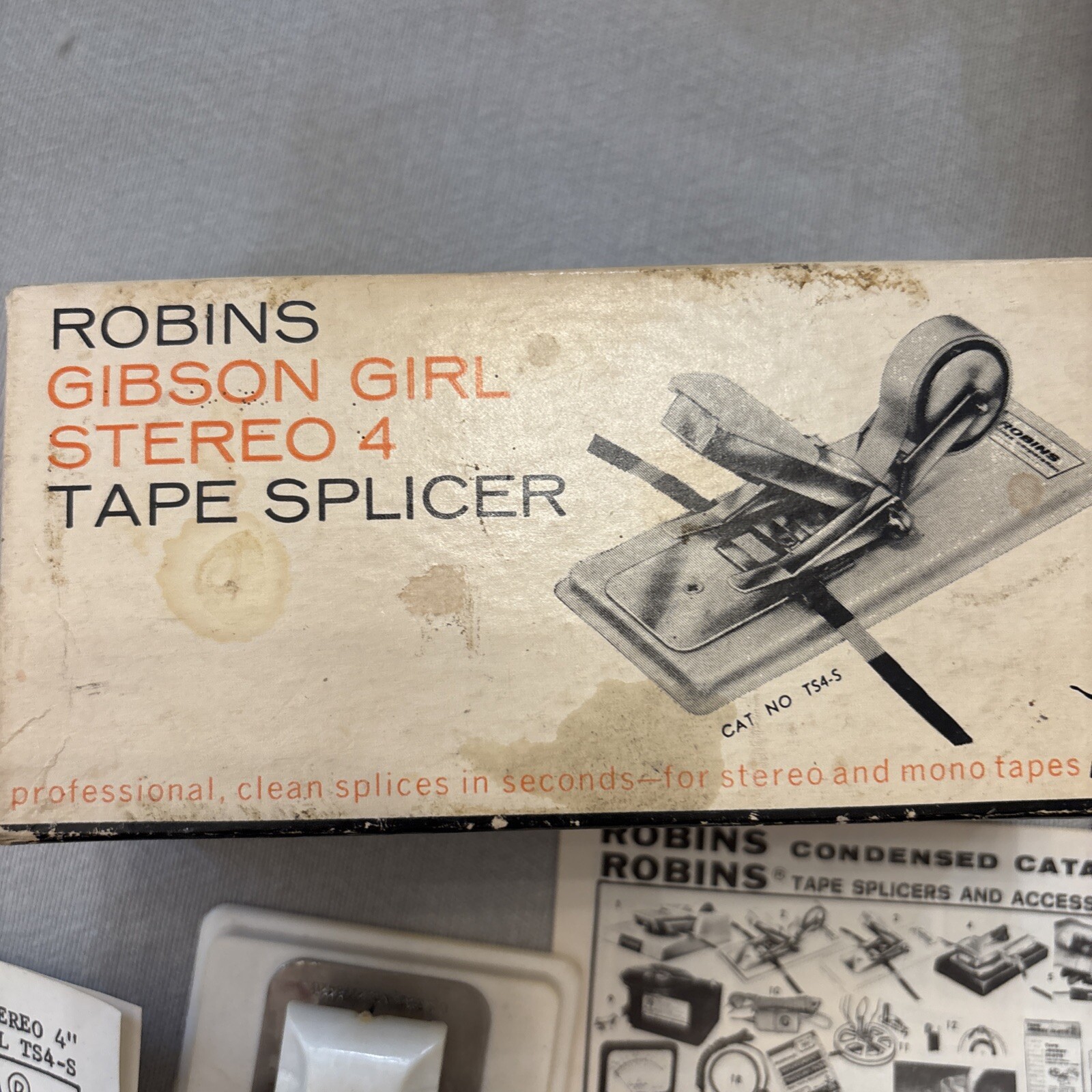 Robins Gibson Girl Reel-to-Reel Tape Splice Stereo 4 Instructions Original Box