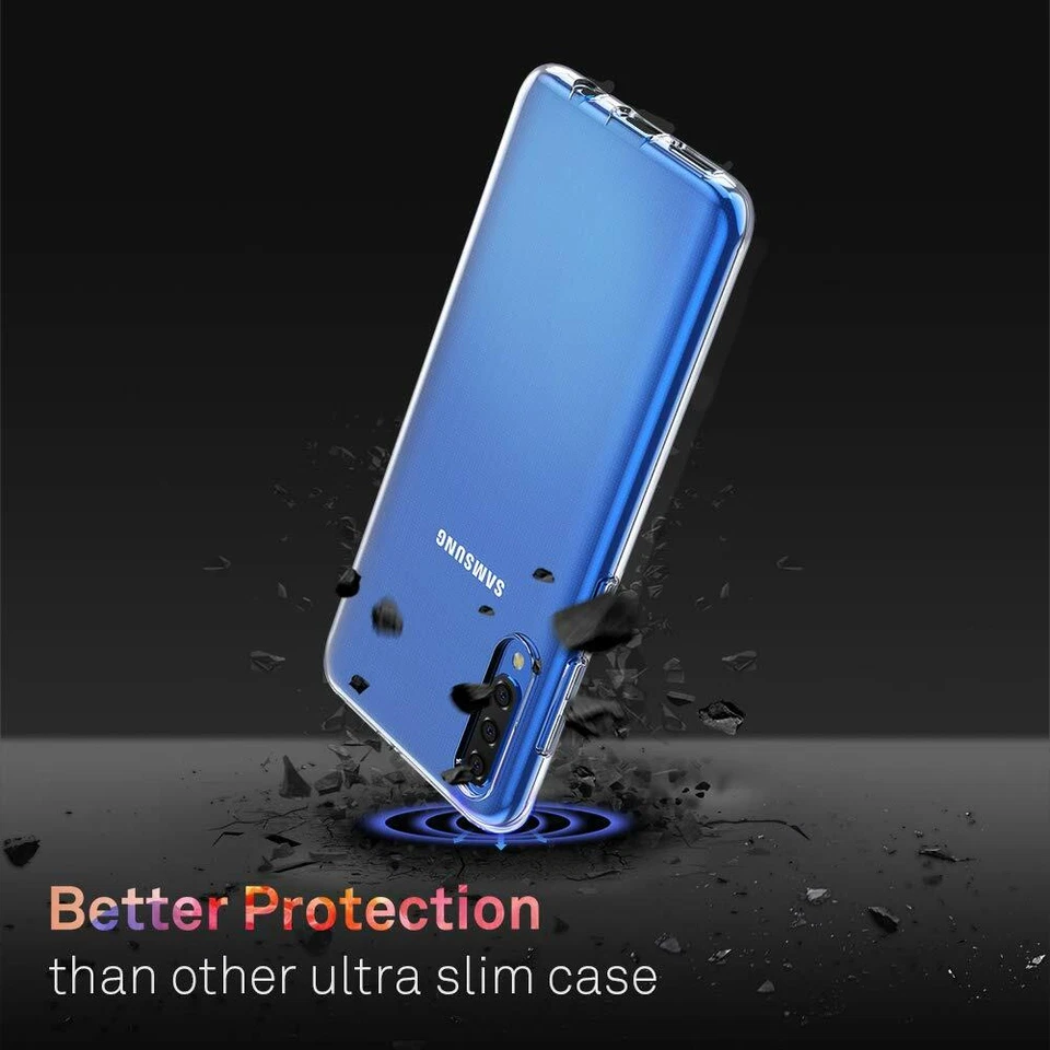 COVER CUSTODIA PER SAMSUNG A50 A 50 TRASPARENTE TPU SLIM MORBIDA ULTRASLIM - Immagine 3 di 4