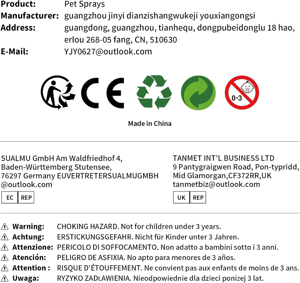 Woyamay Cat Repellent Spray, Cat Deterrent Spray Indoor & Outdoor, Cat