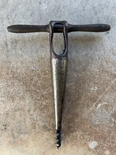 Antique Wood Handled Barrel / Bung Hole Reamer Opener - Unmarked 