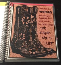 Cowboy Boots Dashboard Insert for use with Erin Condren Life Planner