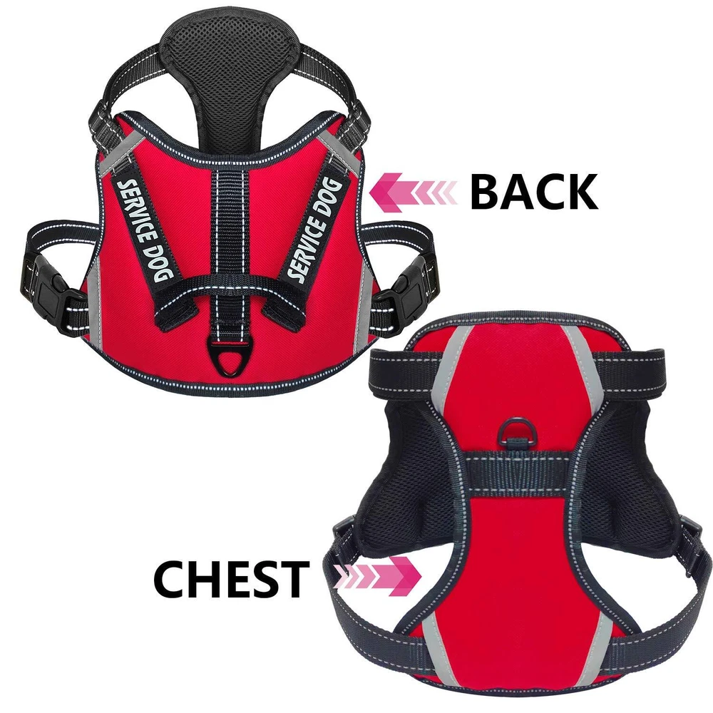 Dog Harness,No-Pull Service Dog Harness with Handle,Adjustable Comfort Pet Do...