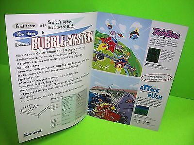 Konami BUBBLE SYSTEM Original 1984 Video Arcade Game Flyer Promo Retro Art RARE