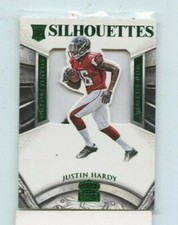 JUSTIN HARDY 2015 Panini Crown Royale Silhouette RC Jersey Green #D /5 Falcons