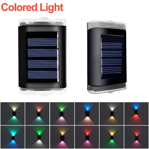4X LUCES DE PARED LED PARA VALLA DE PUERTA CON ENERGÍA SOLAR SÚPER BRILLANTES LÁMPARA DE JARDÍN EXTERIOR - Imagen 1 de 18