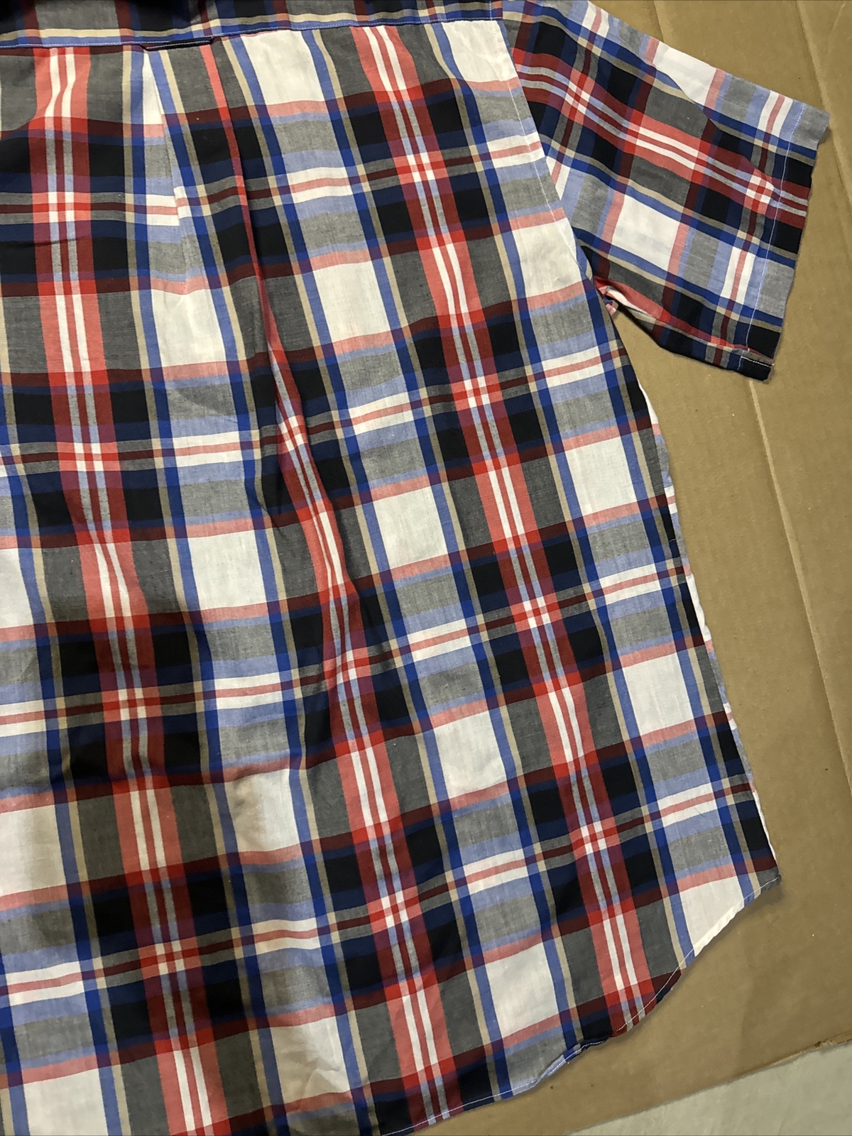 Vantage Button Down Shirt Medium Short Sleeve Red… - image 14