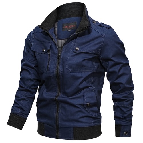 Men Winter Warm Casual Military Cargo Jacket Zip Up Coat Outwear Overcoat Tops - Picture 17 of 17