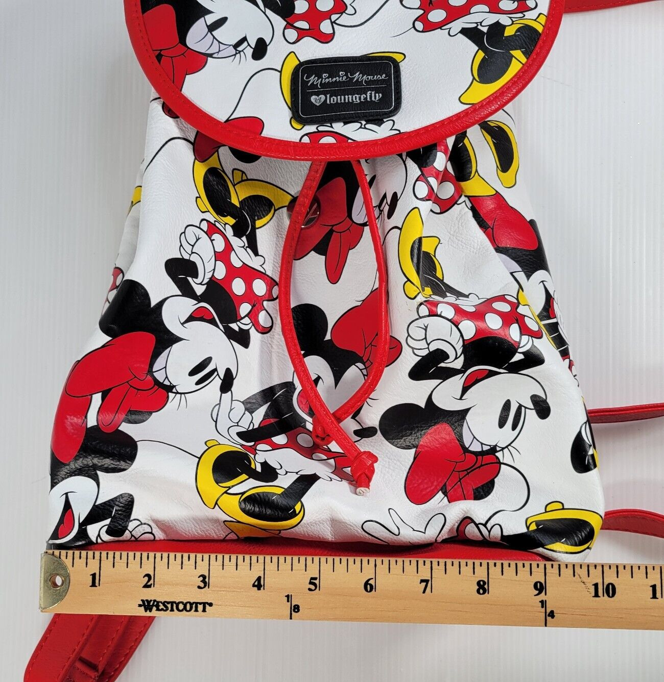 Loungefly Minnie Mouse Drawstring Backpack Disney… - image 11