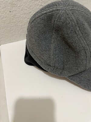 Vintage L.L . Bean Gray Fleece Polartec Hat Cap Ear Flaps  display picture 3