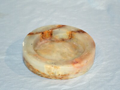 Carved Onyx Ash Tray From Kadikoy, Turkey - 1951 - Use as a Bowl -Trinket Holder