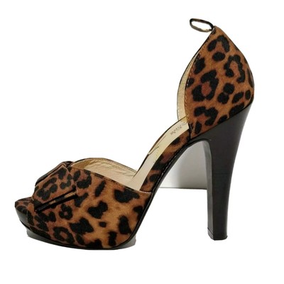 leopard print platform heels