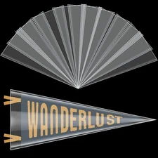 10/24 Protective Sleeves for Pennant Display 12" X 30" Pennant Holder Top Load