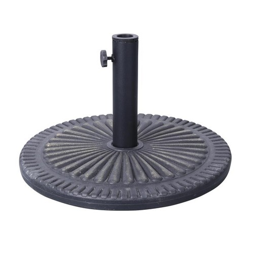 Base paraguas de patio redonda de 19" resistente de 30 libras con revestimiento resistente a la intemperie - Imagen 4 de 10
