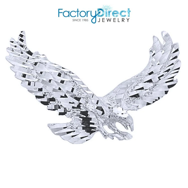 White gold eagle sale pendant