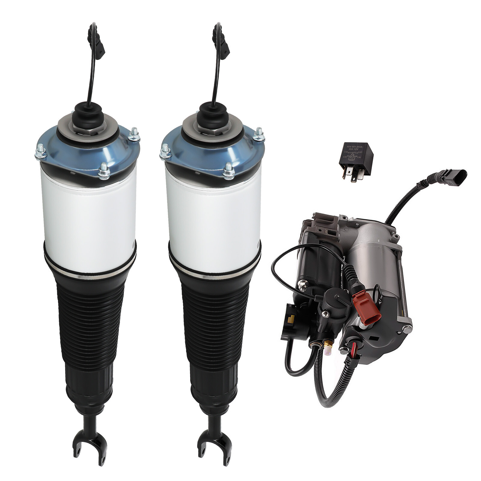 Front Air Suspension + Compressor for Audi A8/S8 Quattro D3 Pair Shock Strut