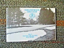 vtg - Golf Scorecard - OAKAND BEACH GOLF CLUB gc - Conneaut Lake PA