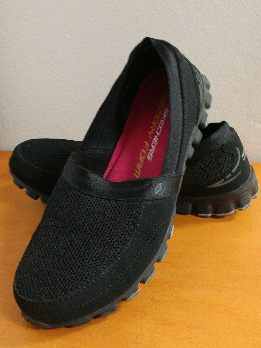 Skechers Sz 6.5 Lightweight Black Slip On Mesh Walking Shoes  display picture 3