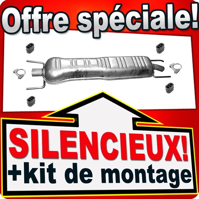 Silencieux intermédiaire Opel Combo 1.6 CNG anti-bruit contre les vibrations