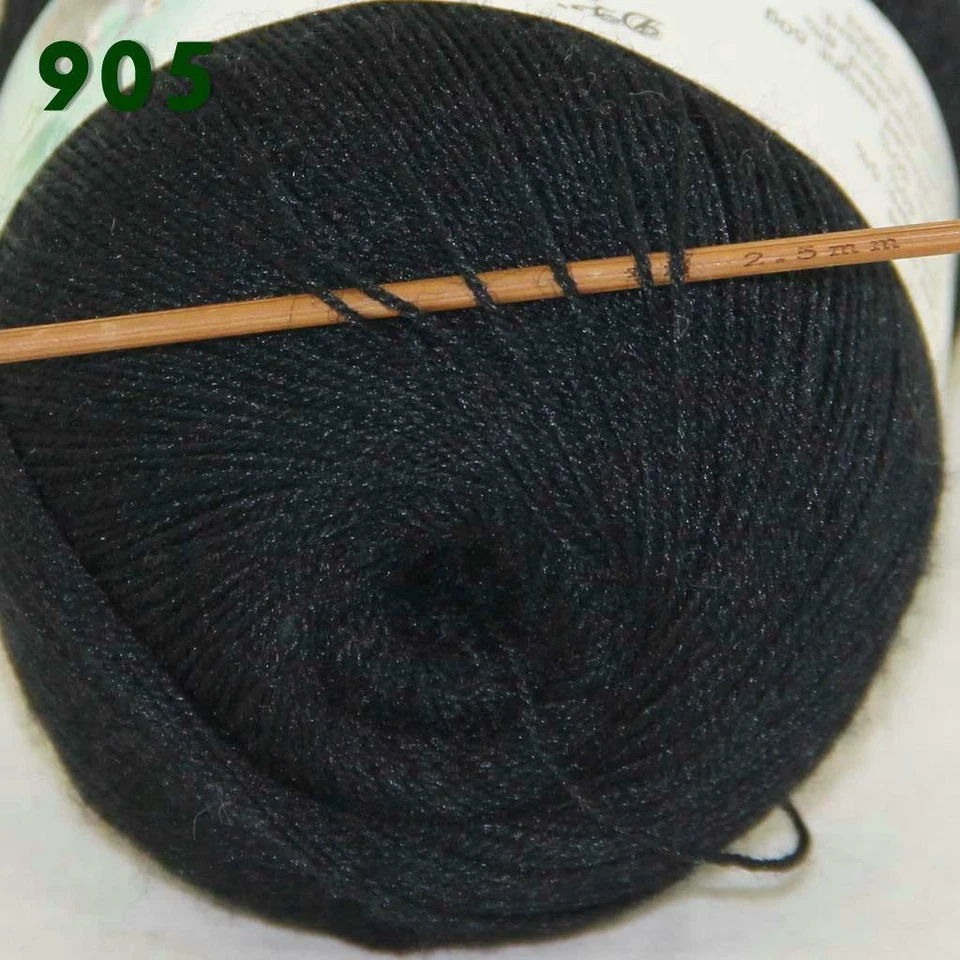 AIPYARN 6 madejas X 50 g ENCAJE hilo de ganchillo acrílico lana cachemir tejido a mano 05 Foto 4 de 4