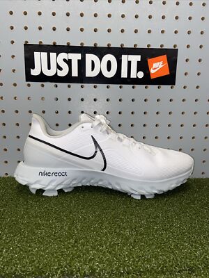Nike Men React Infinity Pro Golf Shoes White Black CT6621 105 Size 11 Wide New